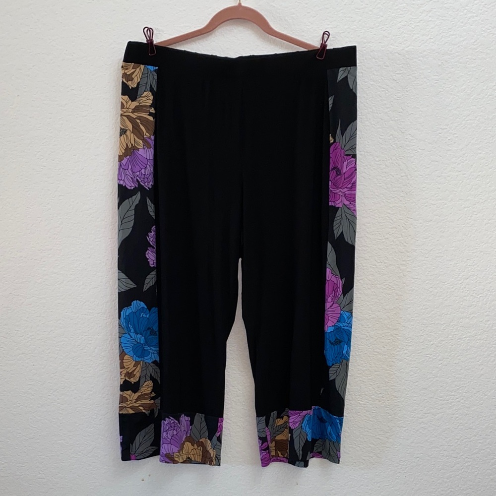NWT Anthony Original Floral Panel Cropped Pants P1X